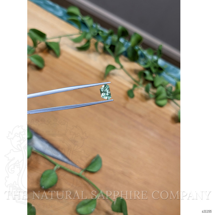 1.59 Ct. Bluish Green Sapphire from Montana