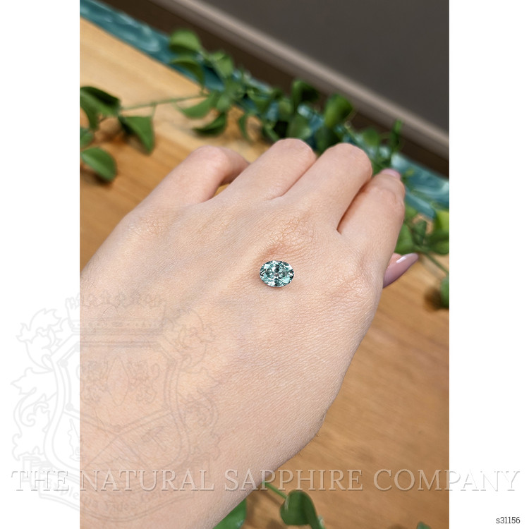 1.68 Ct. Bluish Green Sapphire from Montana