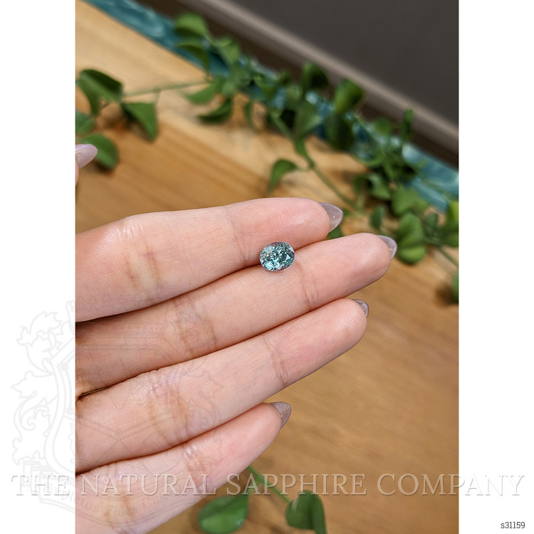1.88 Ct. Greenish Blue Sapphire from Montana