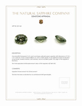 2.62 Ct. Yellowish Green Sapphire from Montana Appraisal