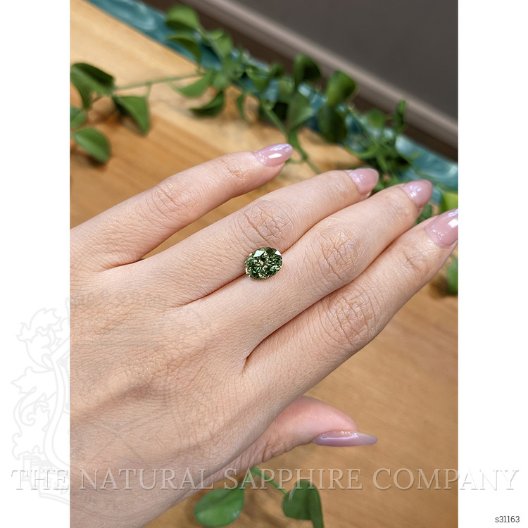 2.62 Ct. Yellowish Green Sapphire from Montana