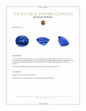 4.38 Ct. Blue Sapphire from Ceylon (Sri Lanka) Appraisal