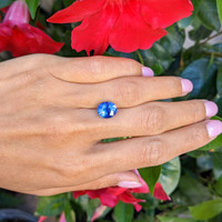 4.38 Ct. Blue Sapphire from Ceylon (Sri Lanka) Life Style