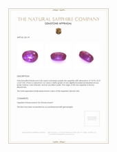 6.30 Ct. Purple Star Sapphire from Burma (Myanmar) Appraisal