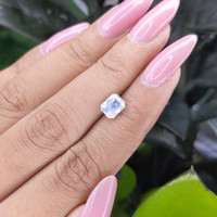 1.55 Ct. White Sapphire from Ceylon (Sri Lanka) Life Style
