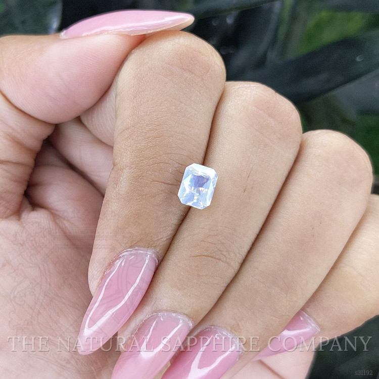 1.55 Ct. White Sapphire from Ceylon (Sri Lanka)