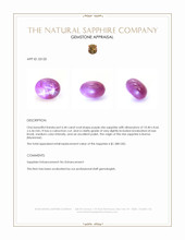 6.44 Ct. Purple Star Sapphire from Burma (Myanmar) Appraisal
