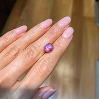 6.44 Ct. Purple Star Sapphire from Burma (Myanmar) Life Style