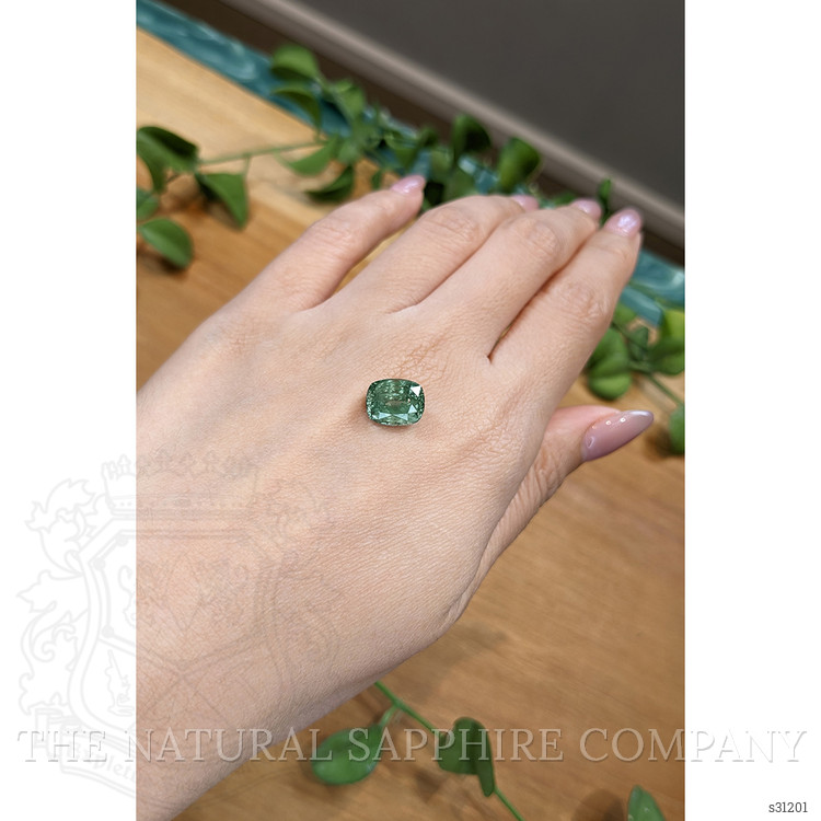 5.92 Ct. Green Sapphire from Montana