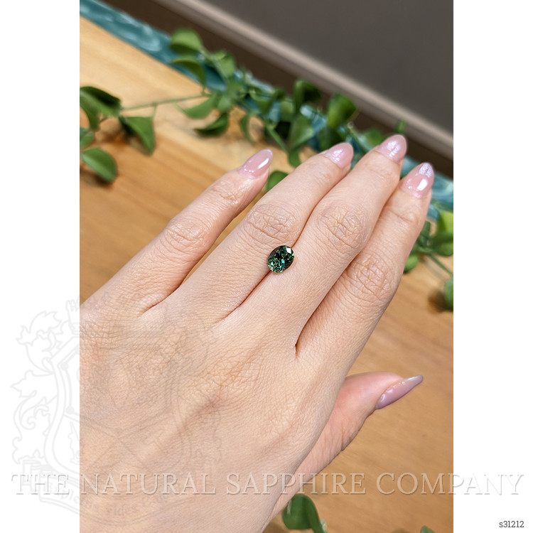 1.57 Ct. Bluish Green Sapphire from Montana