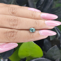 1.17 Ct. Bluish Green Sapphire from Madagascar Life Style