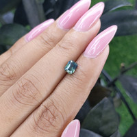 1.12 Ct. Bluish Green Sapphire from Madagascar Life Style