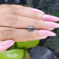 1.12 Ct. Bluish Green Sapphire from Madagascar Life Style