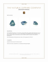 1.02 Ct. Bluish Green Sapphire from Madagascar Appraisal