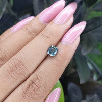 1.08 Ct. Bluish Green Sapphire from Madagascar Life Style