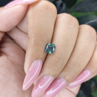 1.08 Ct. Bluish Green Sapphire from Madagascar Life Style