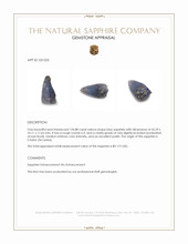 134.88 Ct. Blue Sapphire Crystal from Ceylon (Sri Lanka) Appraisal