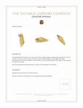 13.84 Ct. Yellow Rough Sapphire Crystal from Ceylon (Sri Lanka) Appraisal