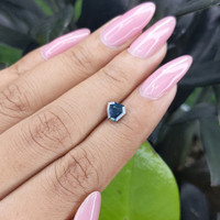 1.05 Ct. Greenish Blue Sapphire from Madagascar Life Style