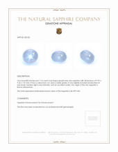 7.14 Ct. Greyish Blue Star Sapphire from Burma (Myanmar) Appraisal