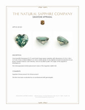 0.72 Ct. Green Sapphire from Madagascar Appraisal