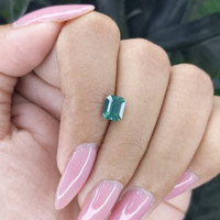 1.29 Ct. Bluish Green Sapphire from Madagascar Life Style