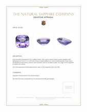 4.06 Ct. Purple Sapphire from Ceylon (Sri Lanka) Appraisal