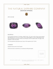 6.03 Ct. Purple Sapphire from Ceylon (Sri Lanka) Appraisal