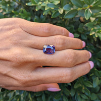 6.03 Ct. Purple Sapphire from Ceylon (Sri Lanka) Life Style