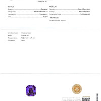 3.52 Ct. Purple Sapphire from Ceylon (Sri Lanka) Scan Report
