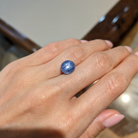 7.19 Ct. Blue Star Sapphire from Burma (Myanmar) Life Style