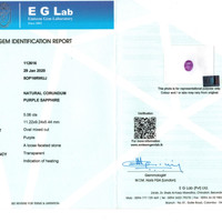 5.06 Ct. Purple Sapphire from Ceylon (Sri Lanka) Scan Report