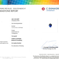 5.11 Ct. Purple Sapphire from Ceylon (Sri Lanka) Scan Report