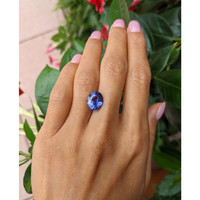 5.11 Ct. Purple Sapphire from Ceylon (Sri Lanka) Life Style