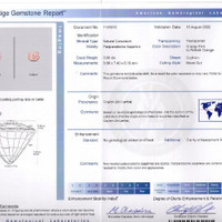 3.98 Ct. Padparadscha Sapphire from Ceylon (Sri Lanka) Scan Report