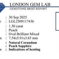 1.30 Ct. Peach Sapphire from Madagascar Pdf