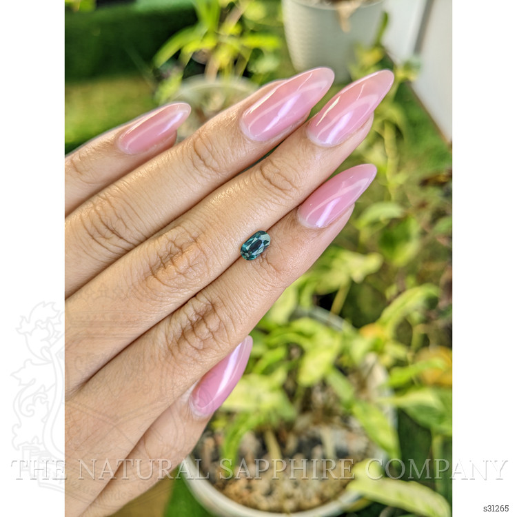 0.94 Ct. Greenish Blue Sapphire from Madagascar