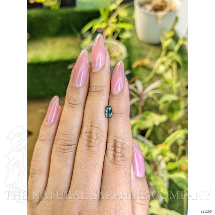 0.94 Ct. Greenish Blue Sapphire from Madagascar