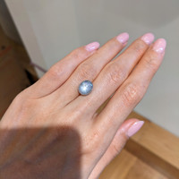 7.83 Ct. Bluish Grey Star Sapphire from Burma (Myanmar) Life Style