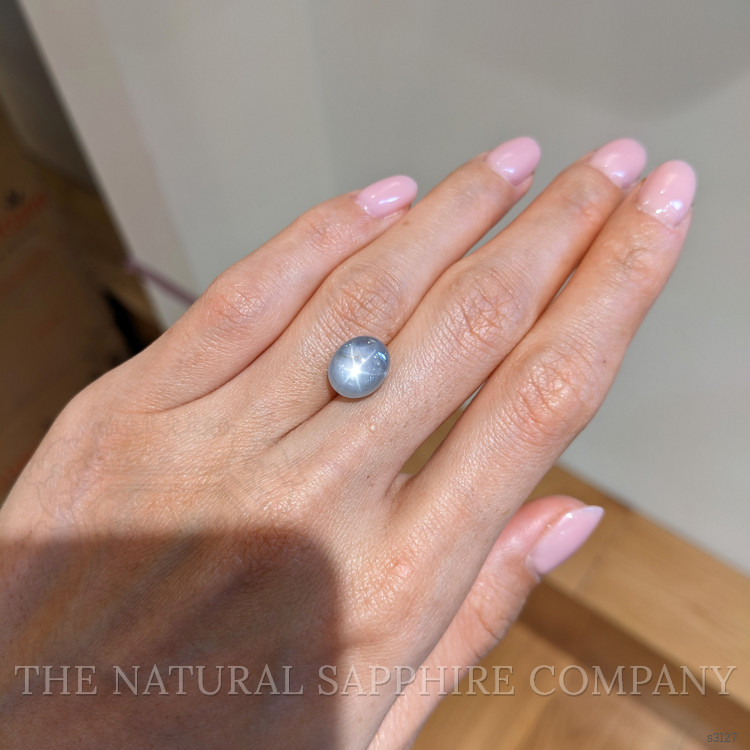 7.83 Ct. Bluish Grey Star Sapphire from Burma (Myanmar)