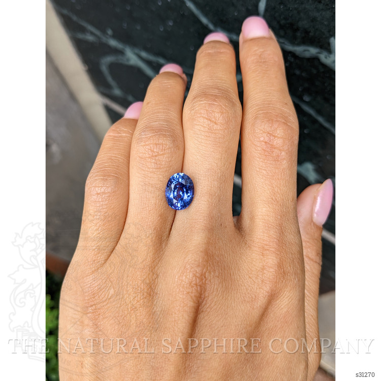 4.11 Ct. Blue Sapphire from Ceylon (Sri Lanka)