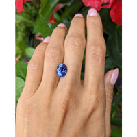 4.11 Ct. Blue Sapphire from Ceylon (Sri Lanka) Life Style