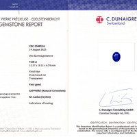 7.08 Ct. Blue Sapphire from Ceylon (Sri Lanka) Scan Report