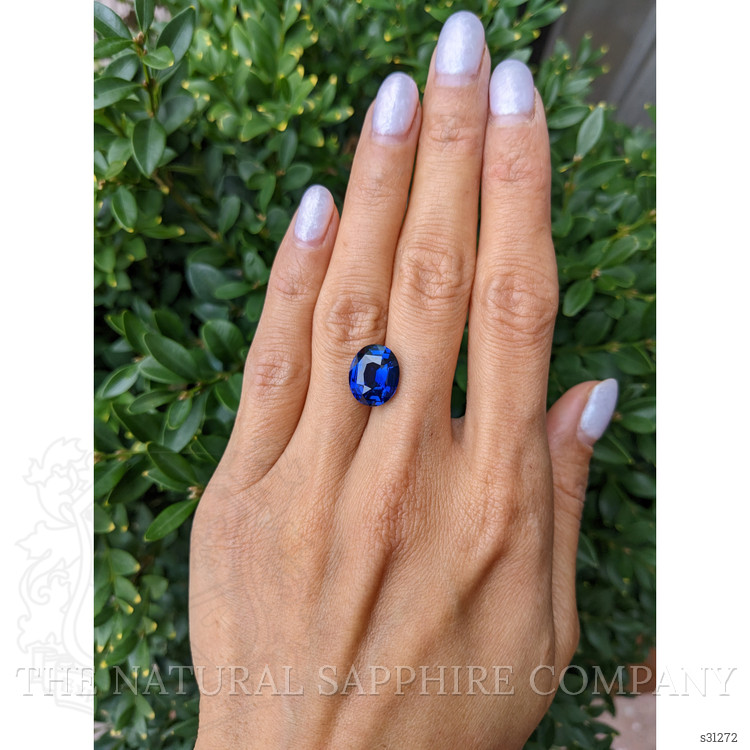 7.08 Ct. Blue Sapphire from Ceylon (Sri Lanka)