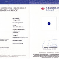3.57 Ct. Blue Sapphire from Ceylon (Sri Lanka) Scan Report