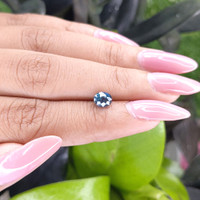 1.02 Ct. Greenish Blue Sapphire from Madagascar Life Style