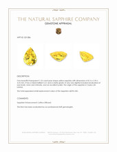 1.55 Ct. Yellow Sapphire from Ceylon (Sri Lanka) Appraisal