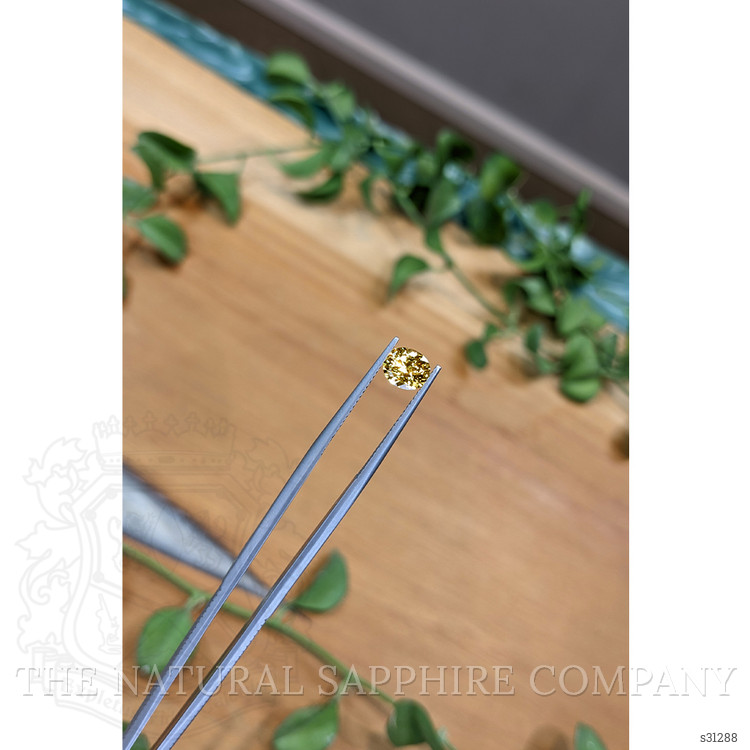 1.17 Ct. Orangish Yellow Sapphire from Ceylon (Sri Lanka)