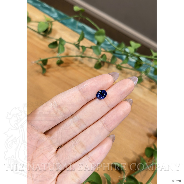 1.95 Ct. Purplish Blue Sapphire from Ceylon (Sri Lanka)