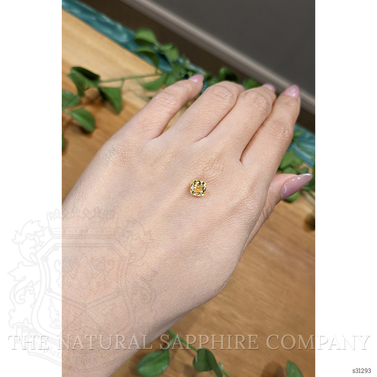 1.25 Ct. Orangish Yellow Sapphire from Ceylon (Sri Lanka)